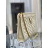 YSL Vitoirie Baby White Leather Clutch