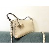 VALENTINO GARAVANI Rockstud white shoulder bag