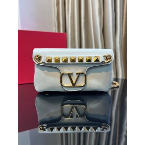 VALENTINO Garavani Vlogo White Shoulder Bag