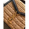 YSL raffia shoulder bag