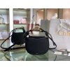 Chloe kiss purse in small grain calfskin black