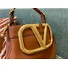 Valentino V logo bucket brown 20cm