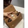 DOLCE & GABBANA Small Brown Dauphine Sicily Bag