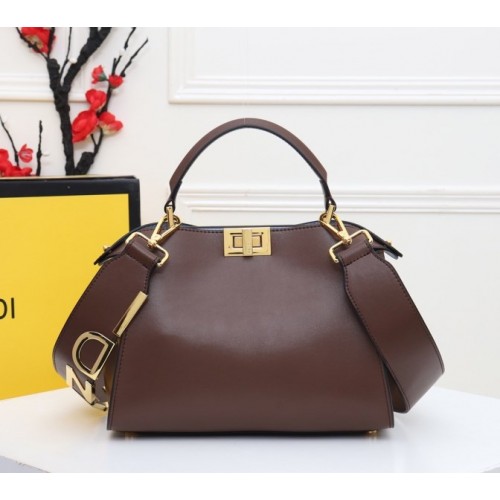 FENDI Peekaboo brown tote bag