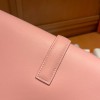 Hermes Rose Sakura Swift Jige Elan Clutch