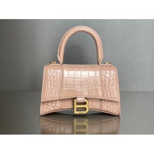 Balenciaga hourglass beige crocodile bag