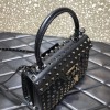Valentino Garavani Rockstud Alcove all black tote bag