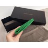 Bottega Veneta woven green leather wallet