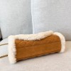 YSL Envelope Small suede and shearling shoulder bag