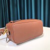 Chloe Small Daria day bag in grained & shiny calfskin red brown