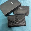 YSL Cassandre all black small envelope wallet