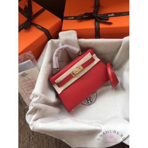 Hermes Kelly Mini Red leather