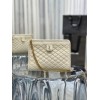 YSL Vitoirie Baby White Leather Clutch