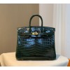 Hermes birkin green crocodile 25cm