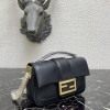 Fendi Baguette chain black leather bag 19cm 8BR783