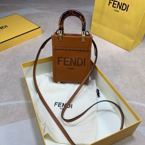 Fendi mini tote bag in brown