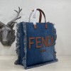 Fendi tote small denim bag