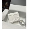 DG calfskin logo white crossbody bag