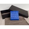 Bottega Veneta woven blue leather wallet