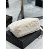 YSL Puffer Merino Shearling & Lambskin White 29cm