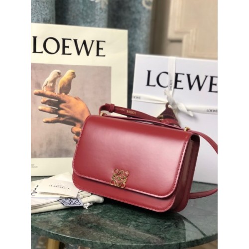 Loewe Goya leather shoulder bag in red