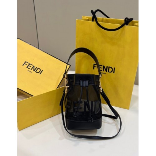 Fendi MON TRESOR black leather bag