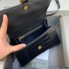 Balenciaga hourglass medium top handle bag in black