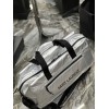 YSL Nylon Silver Zip-Up Luggage Bag
