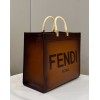 Fendi sunshine tote brown ombre leather 41cm