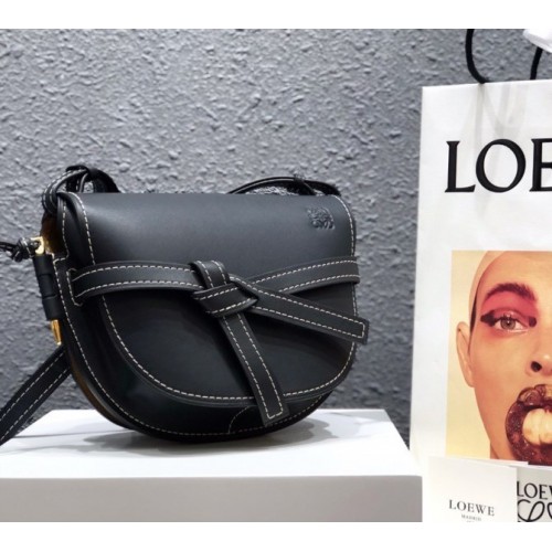 Loewe Small Gate bag in black calfskin 20cm