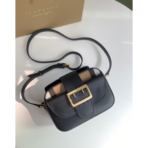 Burberry Small House Check Buckle Black bag