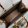 FENDI SUNSHINE MEDIUM FF white fabric shopper tote bag