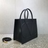 Valentino Leather Vlogo Walk Tote Bag in Black