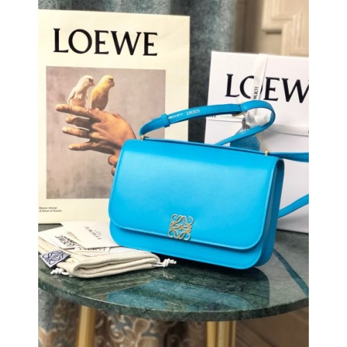 Loewe Goya leather shoulder bag in blue