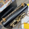 D&G Nappa leather DG Girls shoulder bag in black