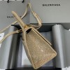 Balenciaga small hourglass crystal-embellished bag