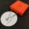 Hermes necklace silver