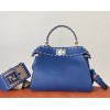 Fendi Peekaboo Iconic mini blue leather bag