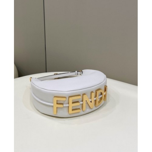 Fendi Hobo Small White leather bag