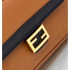 Fendi Easy 2 Baguette Brown Leather Bag