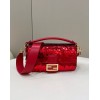 Fendi Baguette Medium Red Sequined Bag