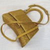 Balenciaga Hourglass S Rhinestone Yellow Bag