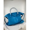 Givency Medium Antigona Soft Bag In Deep Blue Leather