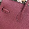 Hermes Birkin Rouge Togo Leather Silver Hardware Bag