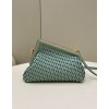 Fendi First small mint braided leather bag