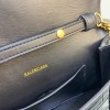 Balenciaga Hourglass Chain Black Wallet