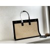 YSL shopping bag black in raffia