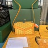 Goyard Minaudiere Coated Yellow Canvas Bag