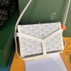 Goyard Minaudiere Coated White Canvas Bag