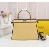 Fendi Peekaboo Iseeyou yellow tote bag